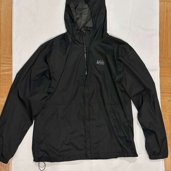 REI Co-op Women's Hooded Rain Jacket – Black – Size M - Picture 3 of 6